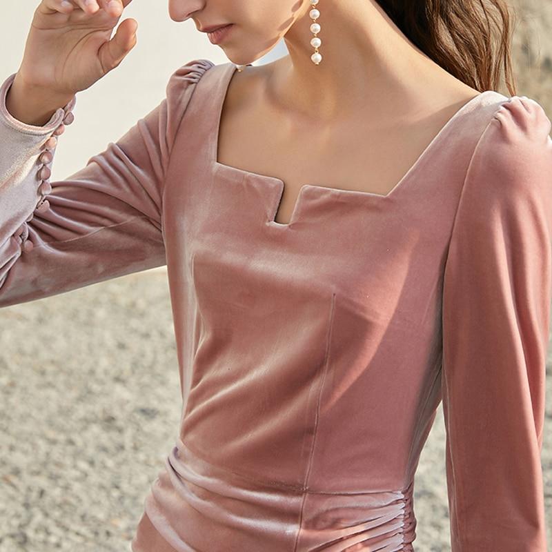 Vivian Shirred Midi Slit Dress