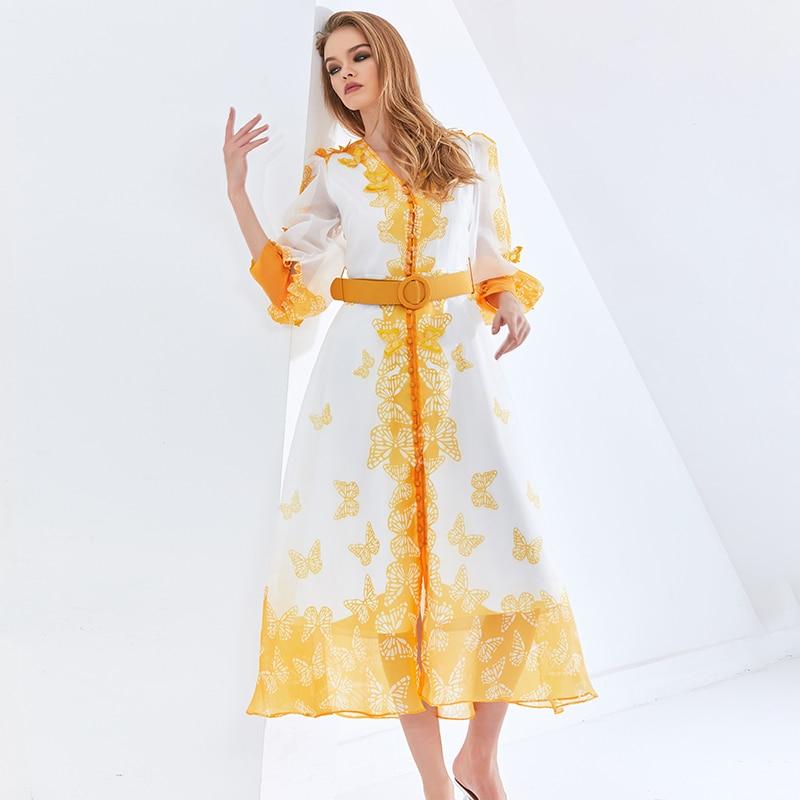 YANA Delightful Midi Belted Dress