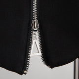 Primetime Looks-Zipper decorated lapel blazer