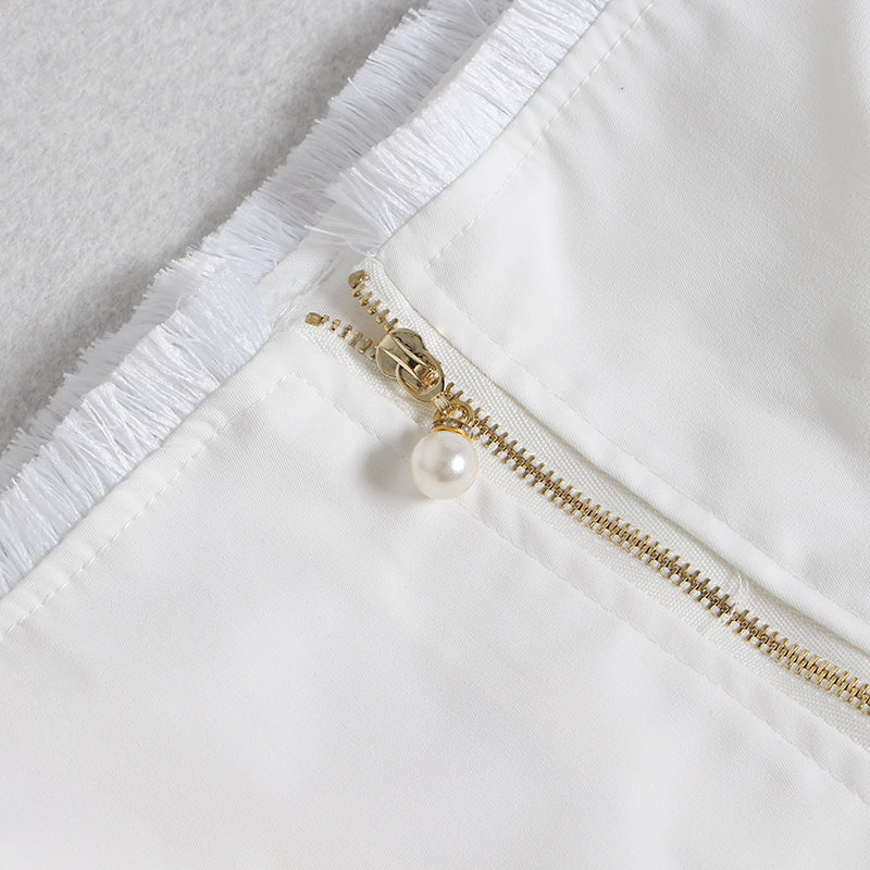 Antoinette asymmetric top beaded with pearls