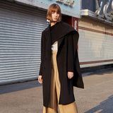 Asymmetric lapel coat