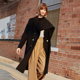 Asymmetric lapel coat