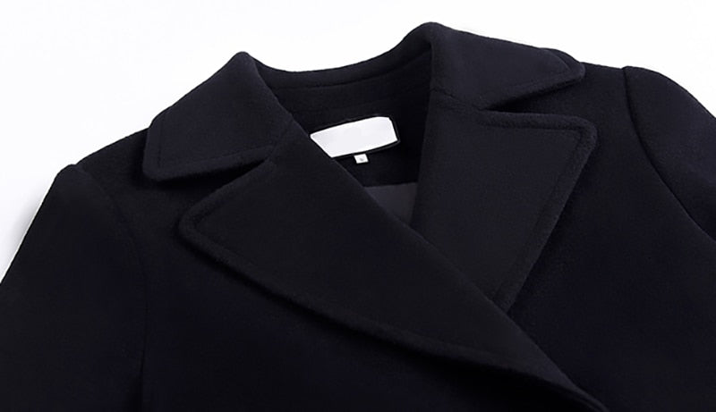 Asymmetric lapel coat