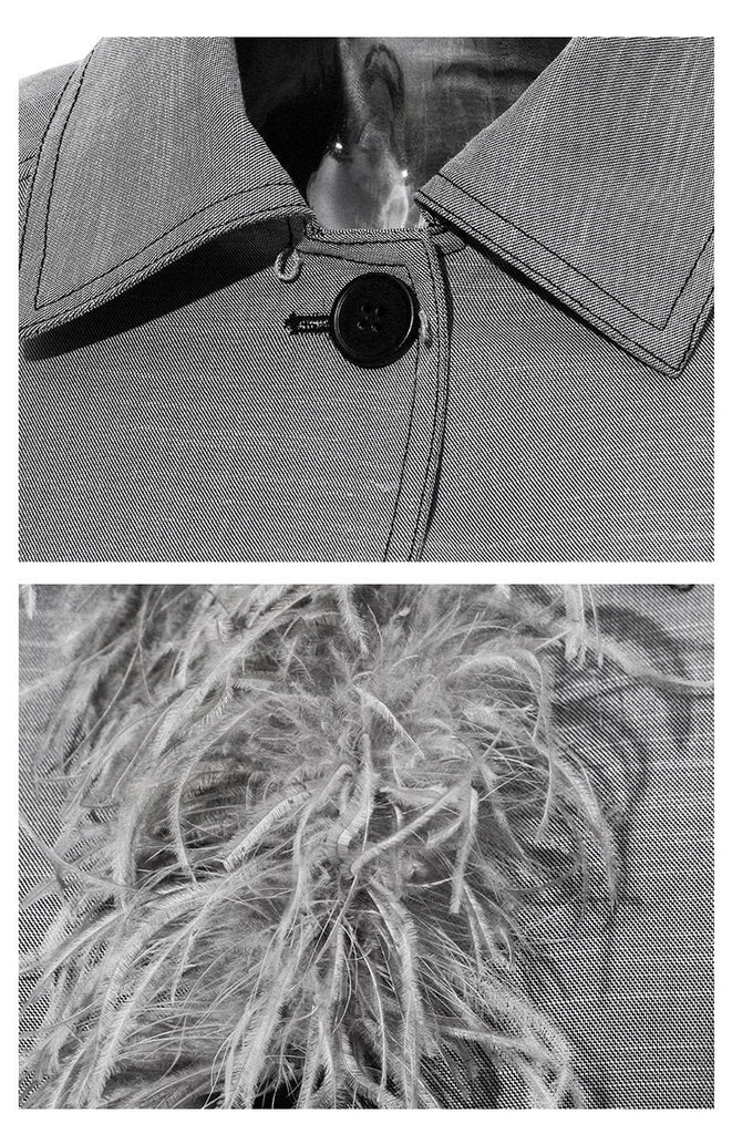 Asymmetric feathered trench