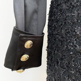 Patchwork buttoned mini dress