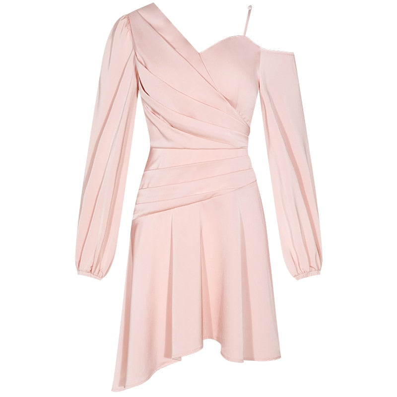ZANEA Asymmetric Mini Dress
