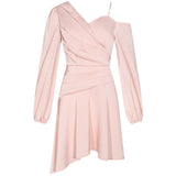 ZANEA Asymmetric Mini Dress