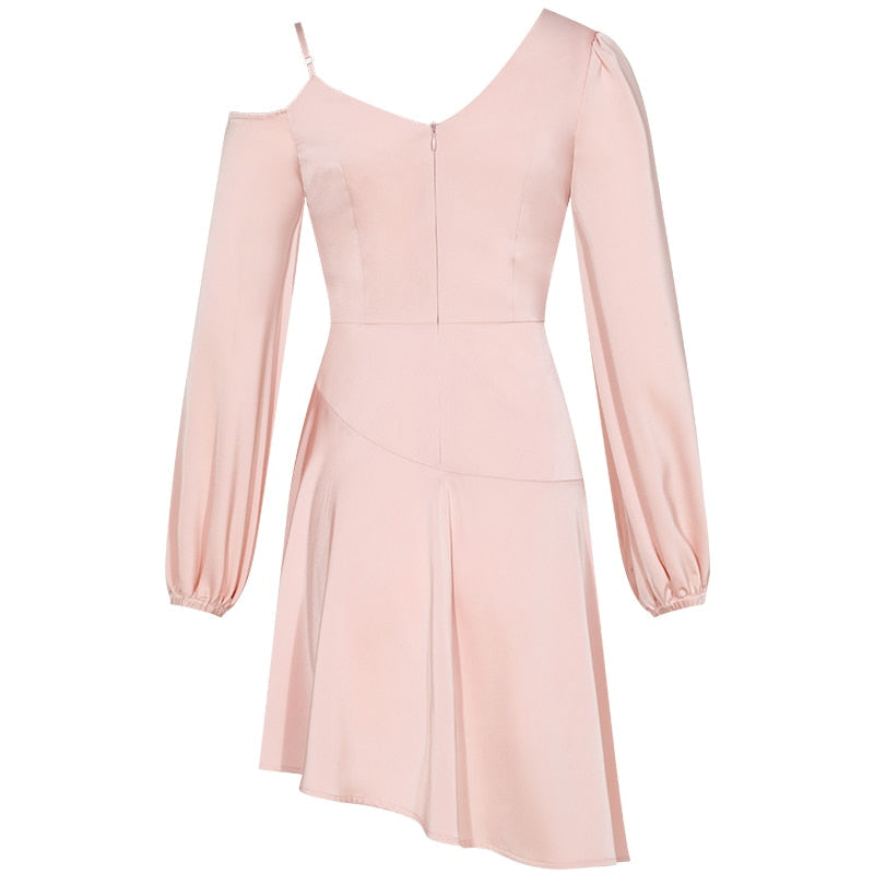 ZANEA Asymmetric Mini Dress