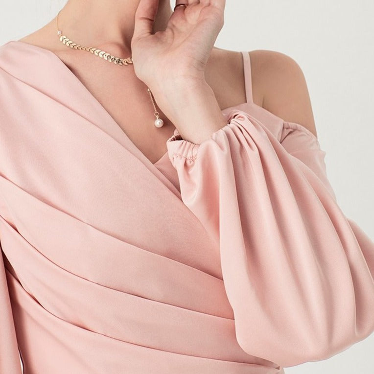 ZANEA Asymmetric Mini Dress