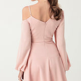 ZANEA Asymmetric Mini Dress