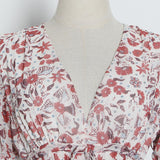 HERMOSA Floral V-Neck Midi Dress