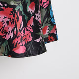 Mermaid Flowery High Waist Zipper Skirt