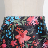 Mermaid Flowery High Waist Zipper Skirt