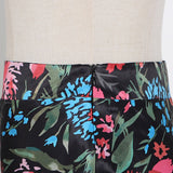 Mermaid Flowery High Waist Zipper Skirt