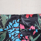 Mermaid Flowery High Waist Zipper Skirt