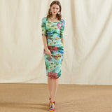 MALENA Classy Floral Midi Dress