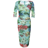 MALENA Classy Floral Midi Dress