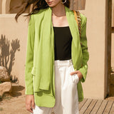 Draped Lapel Blazer-blazer-Primetime-Looks