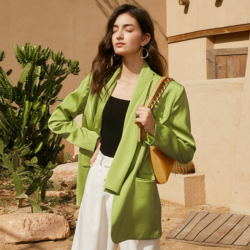 Draped Lapel Blazer-blazer-Primetime-Looks