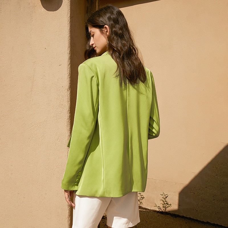 Draped Lapel Blazer-blazer-Primetime-Looks
