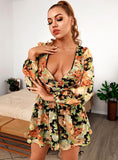 SHERRY Cut-out Plunge Neck Mini Dress