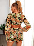 SHERRY Cut-out Plunge Neck Mini Dress