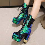 High-heeled Sequins boot