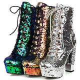High-heeled Sequins boot