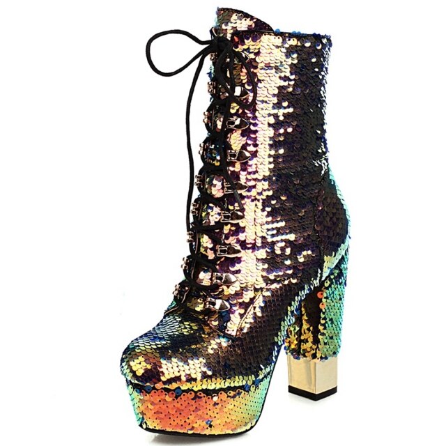 High-heeled Sequins boot