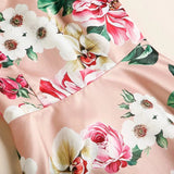 ALESSA Floral Print Midi Dress
