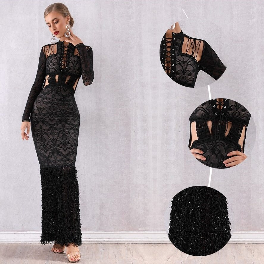 FELICIA Embellished Evening Gown