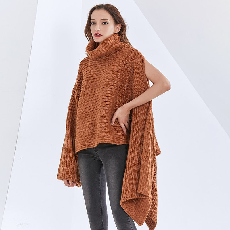 Chic Asymmetrical Loose Sweater in colors