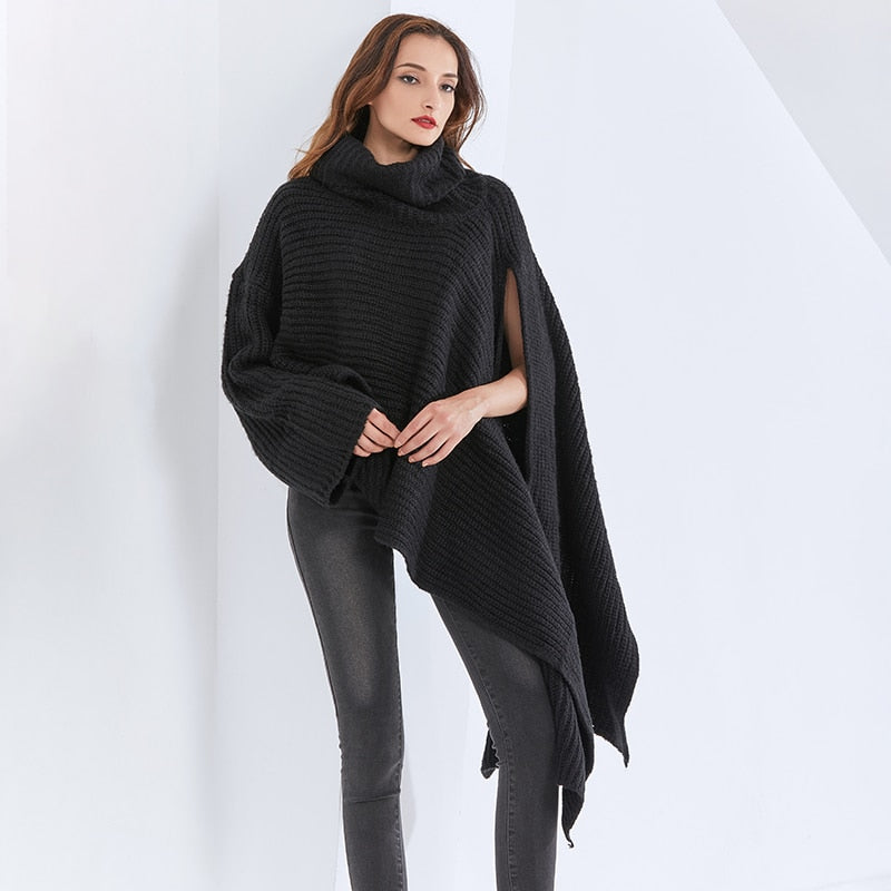 Chic Asymmetrical Loose Sweater in colors
