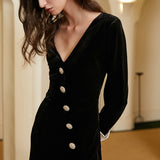 PAULINE Slit Midi Dress