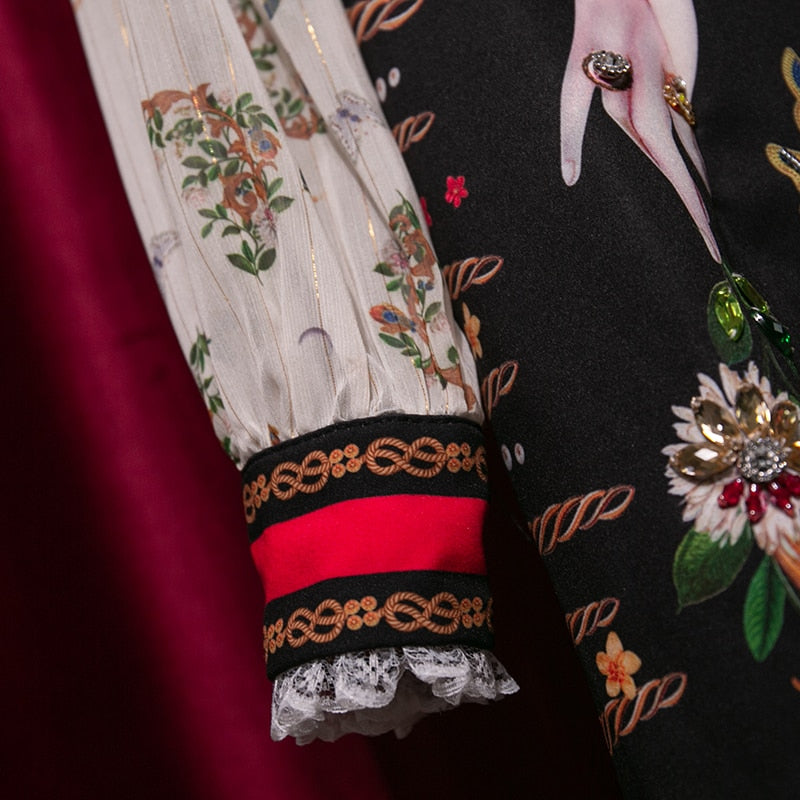 ARETHA Embellished Vintage Mini Dress