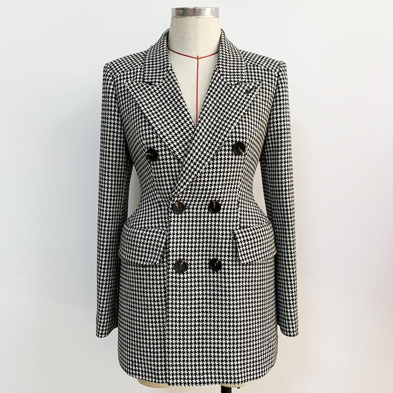 Classy Houndstooth Blazer