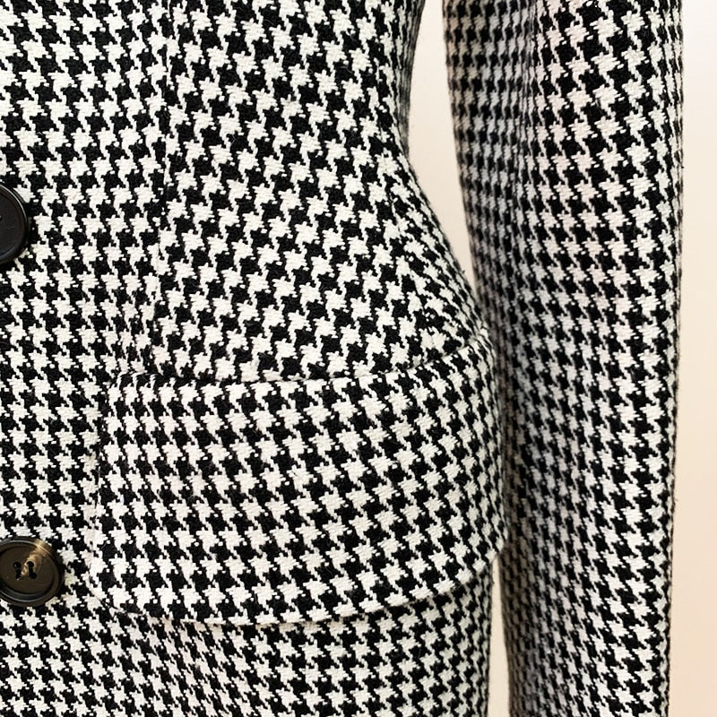 Classy Houndstooth Blazer