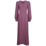 MARIA Pleated Maxi Dress in colors