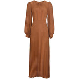 MARIA Pleated Maxi Dress in colors