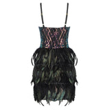 SARITA Feather Party Mini Dress