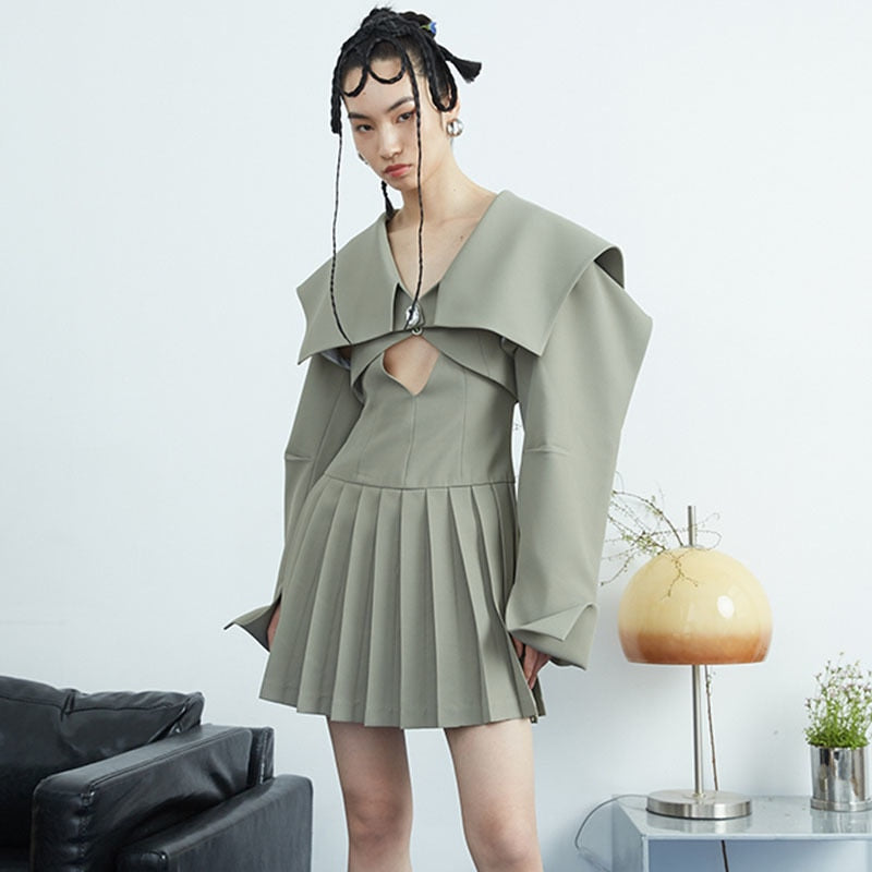 AKIRA Pleated Mini Dress