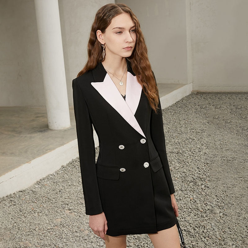 DEANNA  Double-Breasted Mini Dress