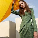 JULIANA Tiger Print Mini Wrap Dress