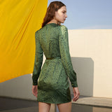 JULIANA Tiger Print Mini Wrap Dress