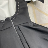 Origami Black-White Mini Dress