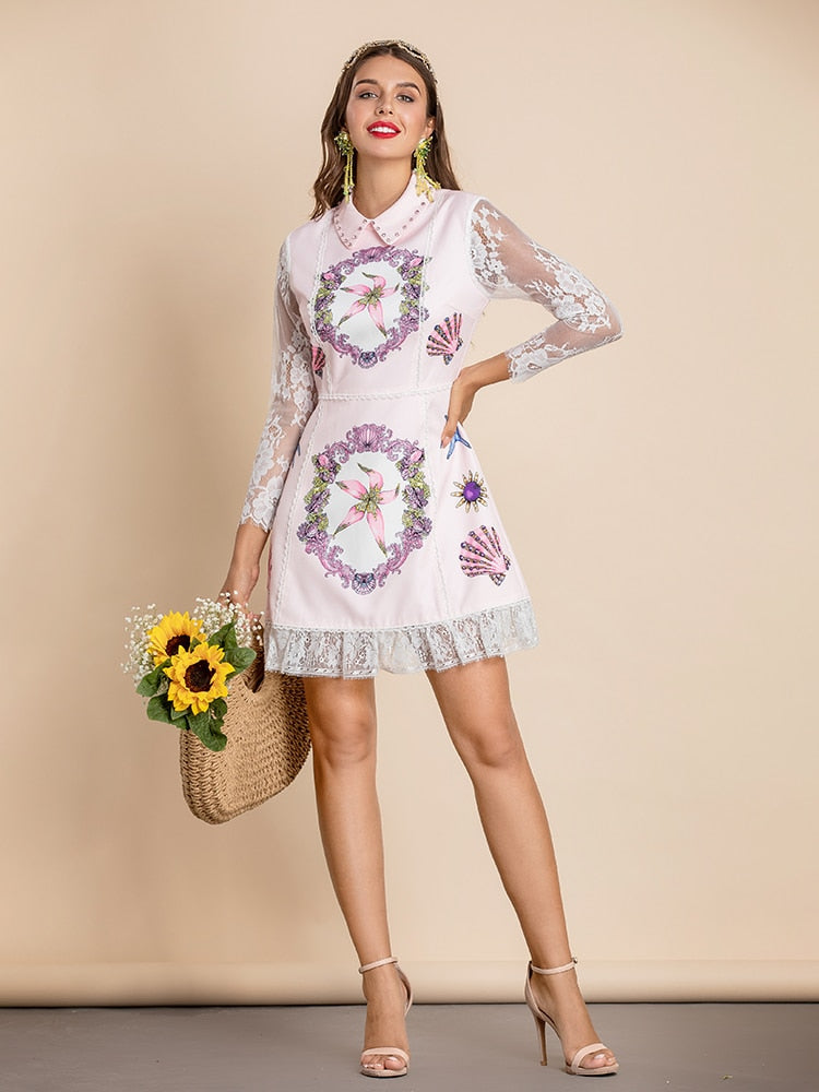 MERITH Vintage Pink Mini Dress