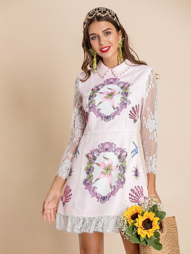 MERITH Vintage Pink Mini Dress