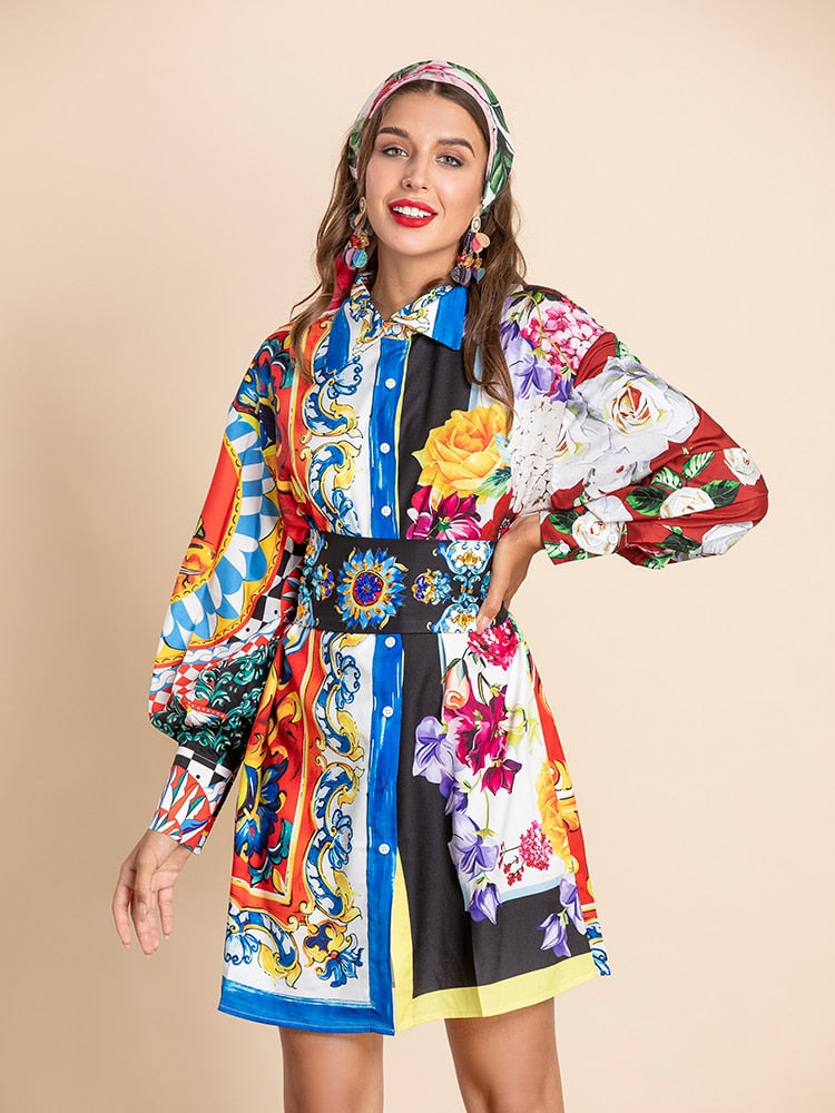 Summer Fest Button-down Mini Dress