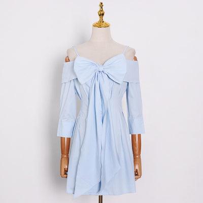 Off-shoulder Mini Dress in colors