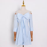 Off-shoulder Mini Dress in colors